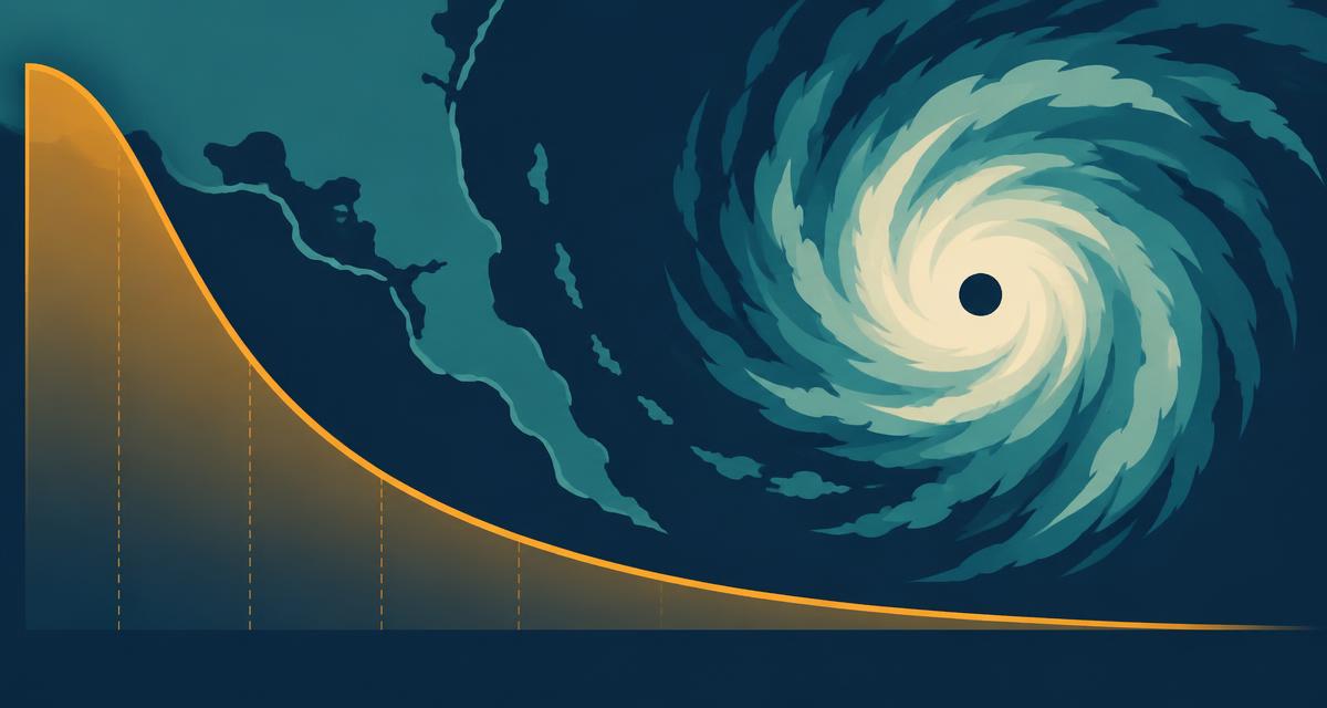 Climate hazard and catastrophe loss visualisation with a heavy-tailed distribution
